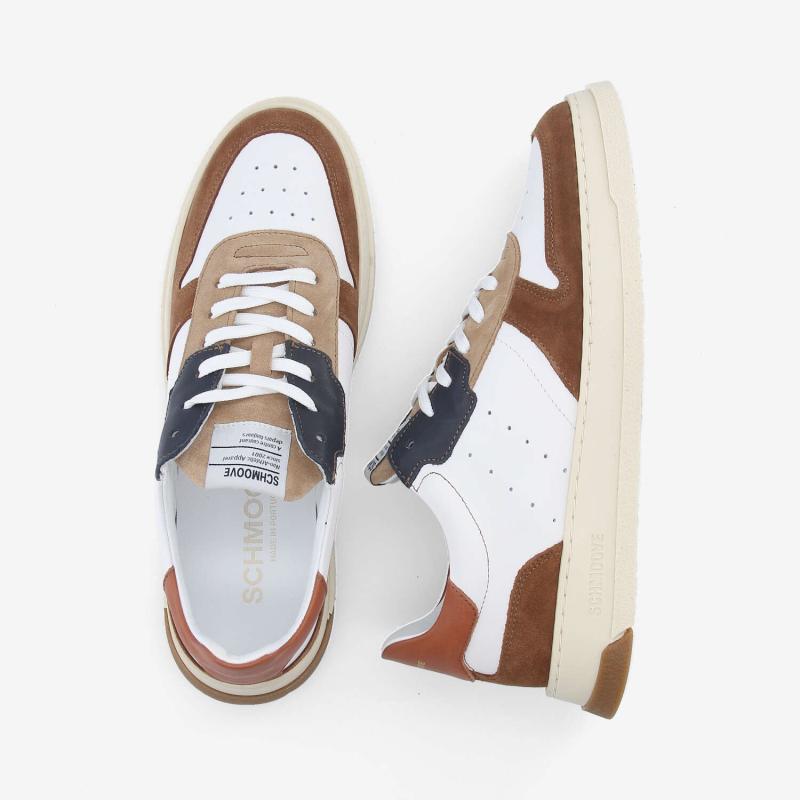 ORDER SNEAKER M - NAPPA/SUEDE/SDE - BLANC/WHISKY/MARRON